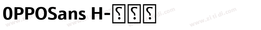 0PPOSans H字体转换